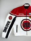 Vintage  Y2K Moto Racing Jacket “Limited Edition” Patch White Red Colourblock (L)