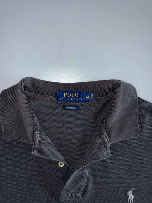 Polo Ralph Lauren Faded Black Piqué Polo – White Pony | Classic Fit (XL)