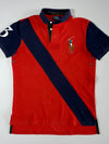 Polo Ralph Lauren “1st Division R.L. Regiment” Custom Fit Big Pony Polo – Red/Navy (M)