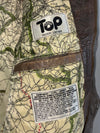 Authentic Avirex LTD Vintage Distressed Brown Leather Flight Bomber Jacket w/ Map Lining & Patches — Space Shuttle / Lunar Landing / LA Police / Aviation Wings (XL)