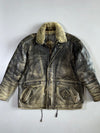 Vintage Ochnik Shearling-Collar Pure Leather Jacket (Xl/2Xl)