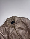 Vero Moda Bronze Metallic Leather Bomber Jacket (S)