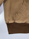 Carhartt Active Hooded Jacket Tan Duck Canvas, Quilt Lined (M)