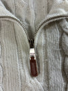 Polo Ralph Lauren Cable-Knit Quarter-Zip Sweater, Cream, Size (S)
