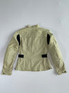 Vintage Dainese Women’s Khaki Textile Moto Jacket – Iridescent Reflective Stripe Paded (XS)