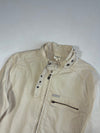 Vintage Calvin Klein Jeans Cream Zip-Up Cafe Racer Jacket (M)