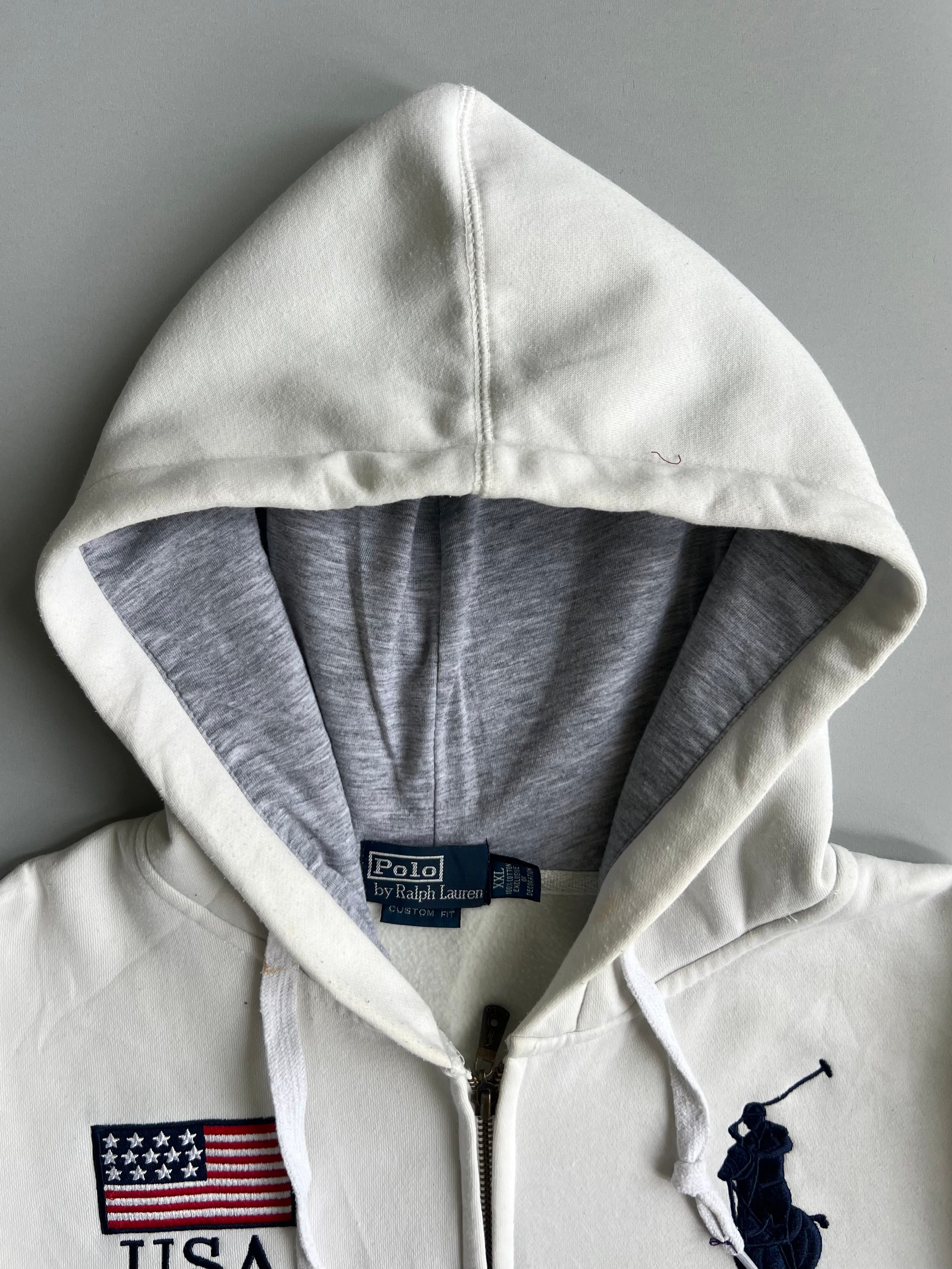Polo Ralph Lauren | Big Pony USA Flag Zip Hoodie (L) – Drip Drop