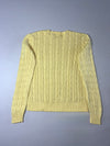 Polo Ralph Lauren Pastel Yellow Cable Knit Cotton Sweater (S)