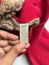 Roots Red Sherpa-Lined Zip Hoodie – Size (S)
