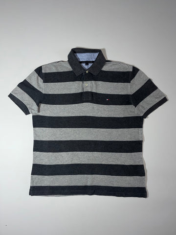 Tommy Hilfiger | Striped Rugby Polo Grey/Charcoal (XL)
