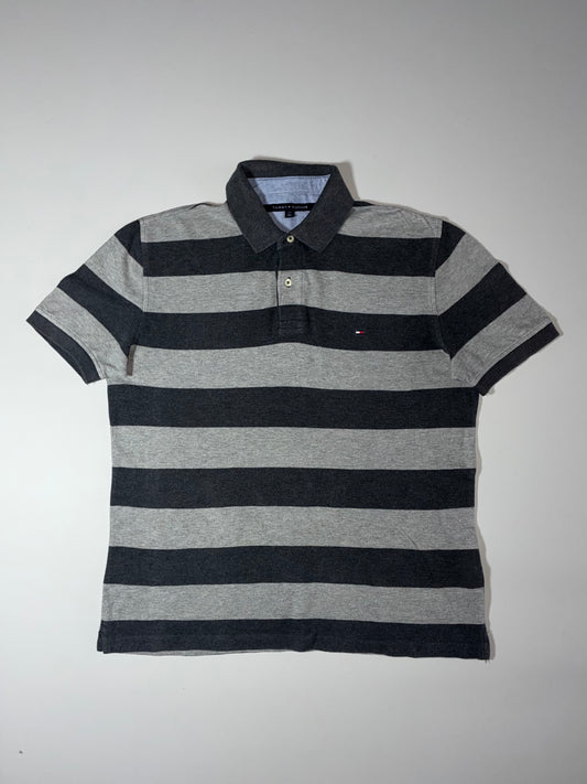 Tommy Hilfiger | Striped Rugby Polo Grey/Charcoal (XL)