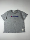 Champion | Embroidered Script Logo Tee Grey | (2XL)