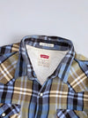 Levi’s Slim Fit Western Plaid Shirt Pearl Snap Buttons, Dual Chest Pockets, (XL)