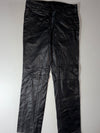 Vintage Black Leather 5-Pocket Pants (W:36) (L:47)