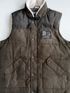 Big Train Osaka Sherpa Collar Puffer Vest – Olive Tokyo Style | (XL)