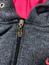 Vintage Nike Running Navy Pink Zip-Up Hoodie (S)