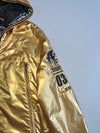 Jizo Bosatsu Enma-Jizo Metallic Gold Hooded Windbreaker Jacket Japanese Streetwear Stay (S/M)