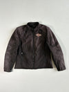 Harley-Davidson Genuine MotorClothes Black Textile Riding Jacket – Fitted Moto, Embroidered Bar & Shield Padded (M)