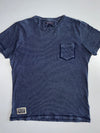 Tommy Hilfiger Indigo Striped Pocket Tee MCMLXXXV Patch Navy (M)