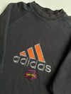 Vintage 90s Adidas Black Embroidered Performance Logo Raglan Sweatshirt (L)