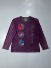 Big Train Osaka “Aka & Ao-Oni” Embroidered Long Sleeve Tee – Purple, (XL)