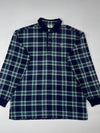 Vintage Lacoste Plaid Flannel Long Sleeve Polo – Navy/Green (XL)