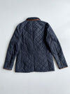 Polo Ralph Lauren Navy Quilted Blazer Jacket with Tartan Lining (M)
