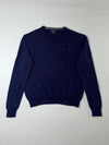 Polo Ralph Lauren Wool V-Neck Sweater – Navy,  Italian Yarn (XL)