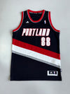 Adidas NBA Portland Trail Blazers #88 Nicolas Batum Authentic Jersey (L)