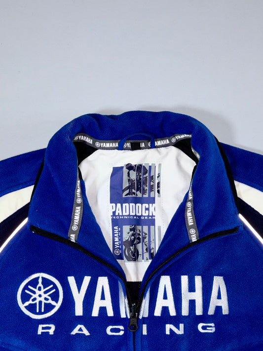 Yamaha Racing Paddock Embroidered Fleece Zip-Up Jacket – Blue/White (L)