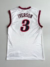 Vintage Reebok NBA Philadelphia 76ers Allen Iverson #3 Jersey – White (L)