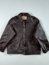 Vintage 80s Enap Dark Brown Leather Blouson Jacket (M)
