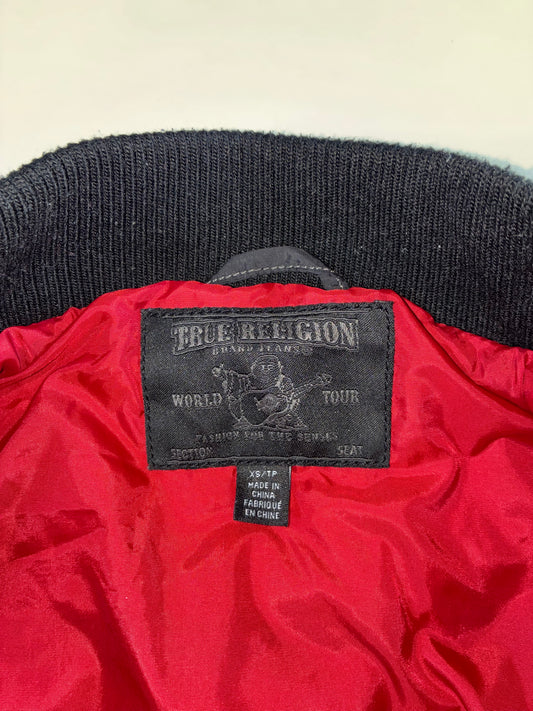 True Religion World Tour Quilted Puffer Bomber Jacket – Black Women’s (S)