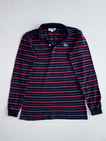 Vintage Lacoste Striped Long Sleeve Polo Shirt (XS)