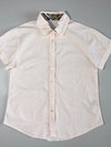 Burberry London Nova Check Collar Short Sleeve Shirt – Blush Pink (S)