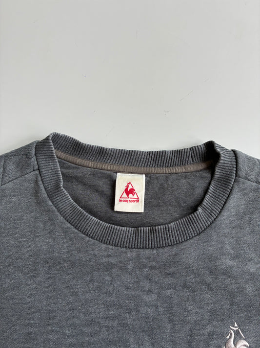 Vintage Le Coq Sportif Grey Crewneck Sweatshirt – Embroidered Logo(S/M)