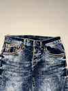 True Religion Acid Wash Big Stitch Jeans  (W:33) (L:45)