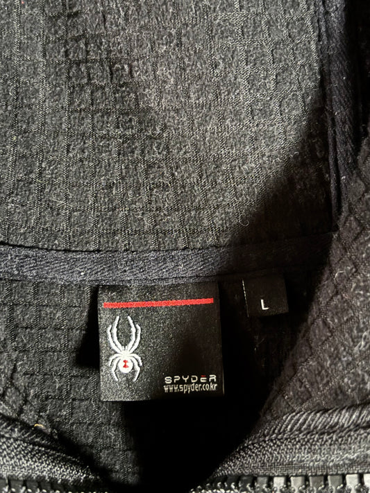 Spyder Black Knit Fleece Full-Zip Hoodie (M/L)