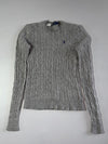 Polo Ralph Lauren Grey Cable Knit Crewneck Sweater Women’s (XS)