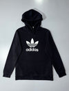 Adidas Trefoil Logo Pullover Hoodie – Black, (L)