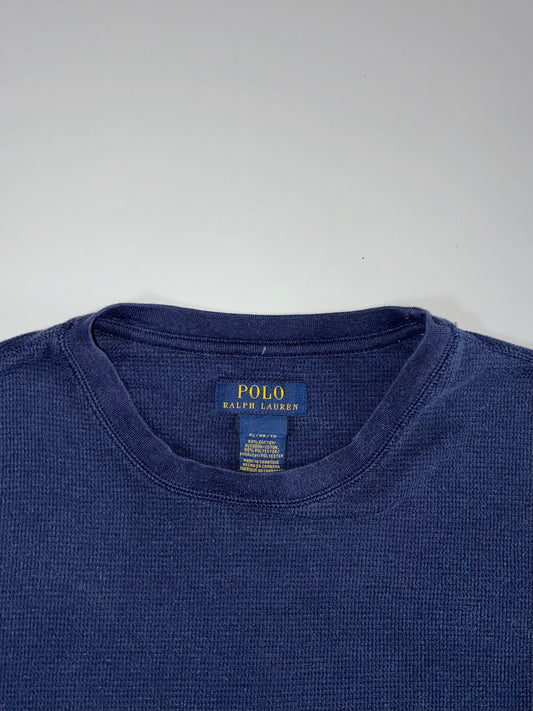 Polo Ralph Lauren Thermal Waffle Knit Long Sleeve  Navy Blue, Men’s (2XL)