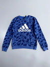 Adidas Blue Camo Print Big Logo Sweatshirt (S)