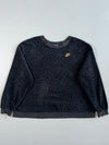 Nike Leopard Print Fleece Crewneck with Gold Swoosh(Xl/2Xl)