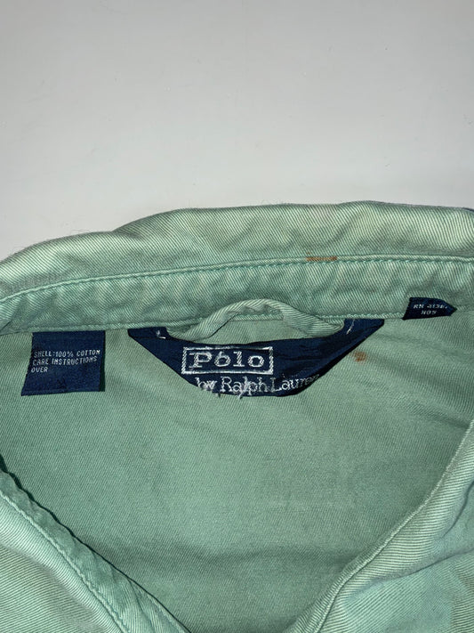 Vintage Polo by Ralph Lauren Mint Green Cotton Harrington Jacket (XL)