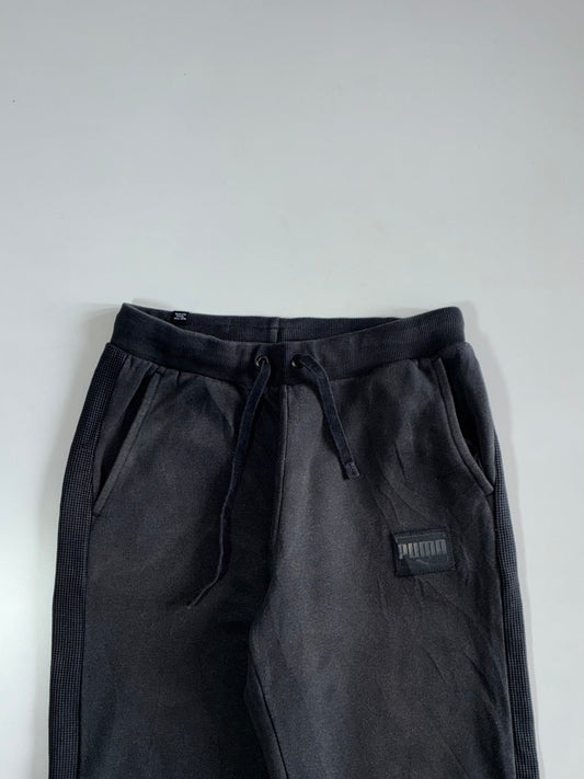PUMA Black Houndstooth Side-Stripe Sweatpants Elastic (W:28|L:38)