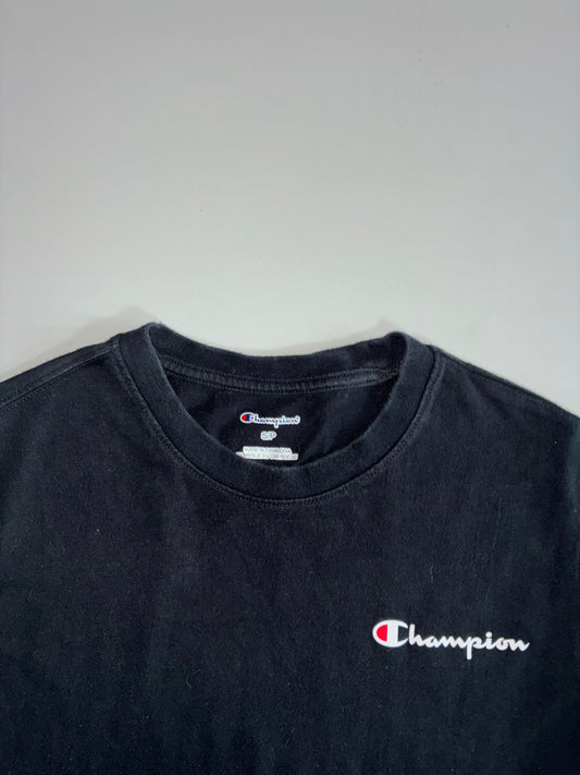 Champion Small Script Logo T-Shirt – Black (S)