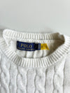 Polo Ralph Lauren Cream Cable Knit Crewneck Sweater (S)