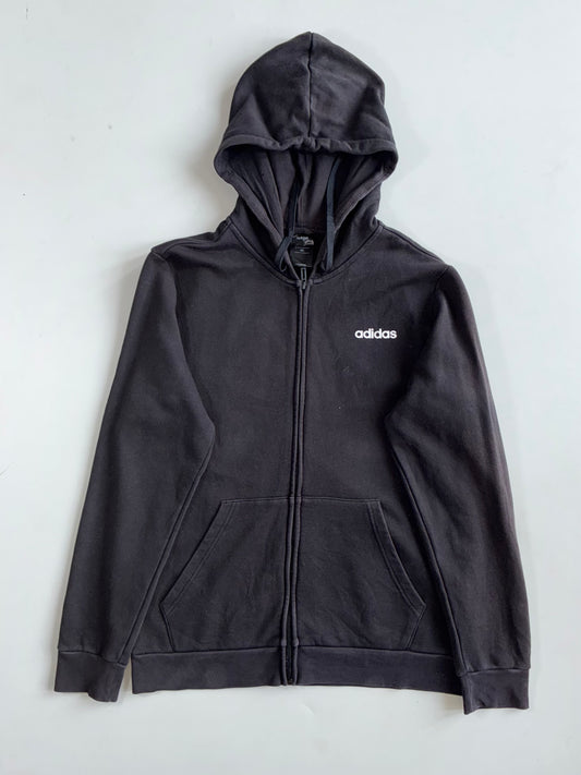Adidas Essentials Black Full-Zip Hoodie(L)