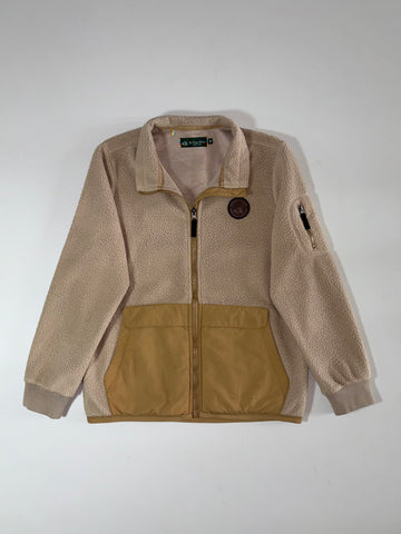 Royal County of Berkshire Polo Club Sherpa Fleece Jacket – Beige (S)
