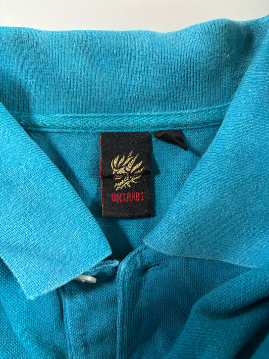 Oniarri Embroidered Oni Mask Polo – Teal (L)